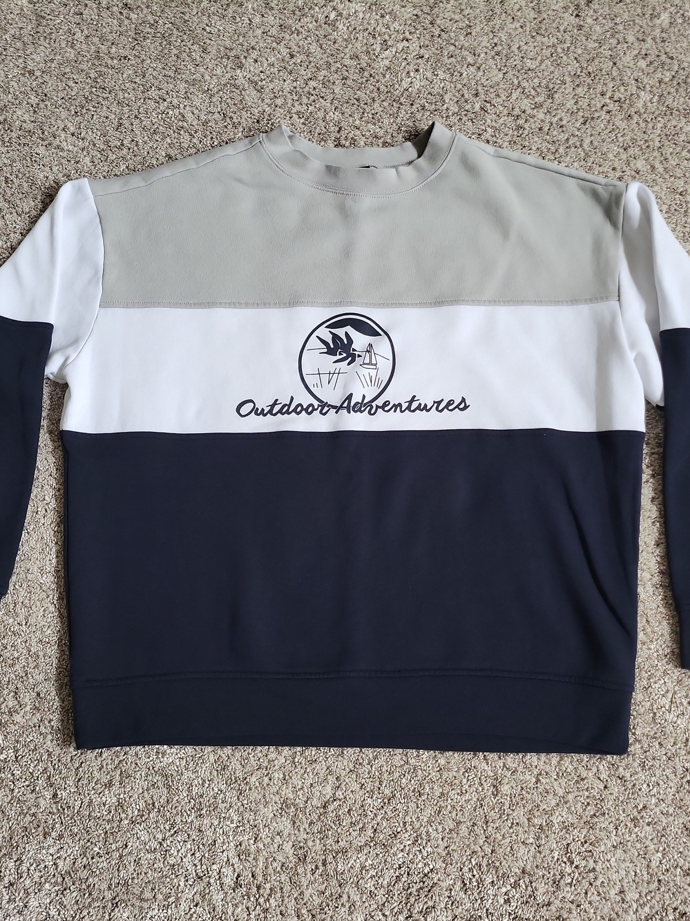 Charles River Apparel XL Outdoor Adventures Colorblock Sweatshirt Lake Cabin